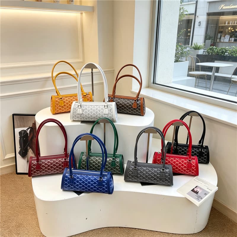 Y001 new retro old flower baguette bag for women, light luxury commuter shoulder bag, versatile crossbody bag, high-end handbag