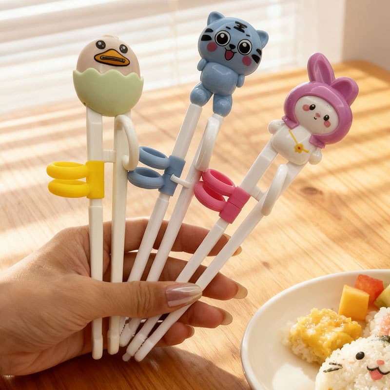 Kids Training Chopsticks Baby Learning Chopsticks Cartoon Cat Chopsticks Multi-stage Chopsticks 316 Food-Grade Stainless Steel