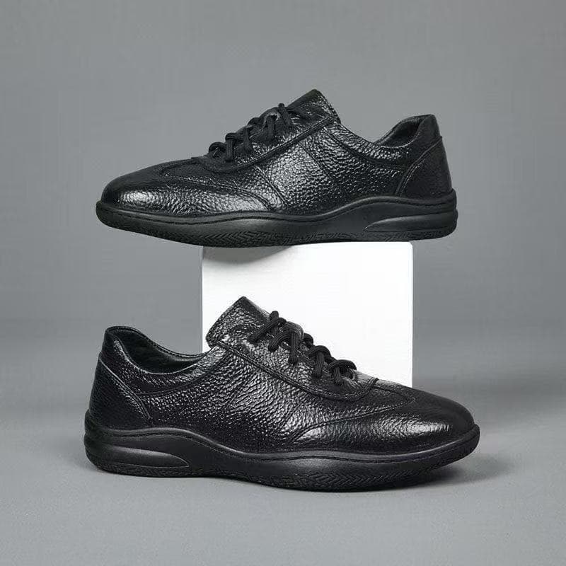 2025 New Men's Shoes Fashion Versatile Leather Shoes Soft Sole Casual Breathable Soft Leather Sports Shoes