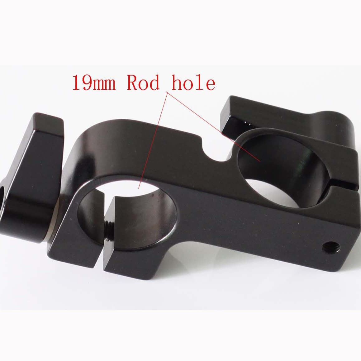 90 Degree Double Hole Guide Rail Connector Pipe Clamp / Camera Photography Kit 19mm Pipe Clamp Head, Camera Kit