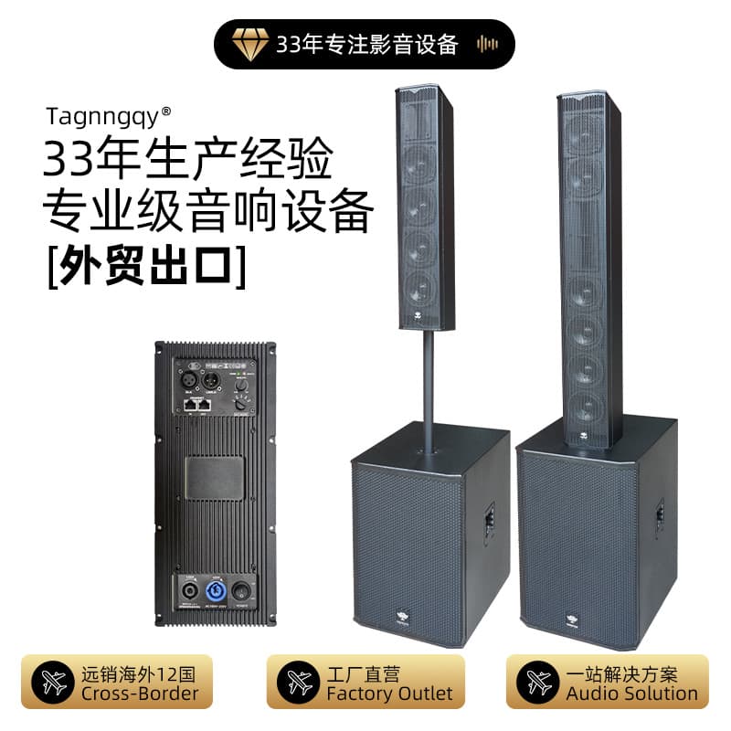 Tianlang Active Column Speaker with Amplifier, Subwoofer, for Conference, Outdoor, Stage Performance, Theater, Auditorium, High Power