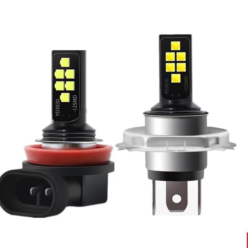New Car Light Auto LED Front Fog Light H11 3030 12SMD H4 9006 Driving Light Modification Bulb