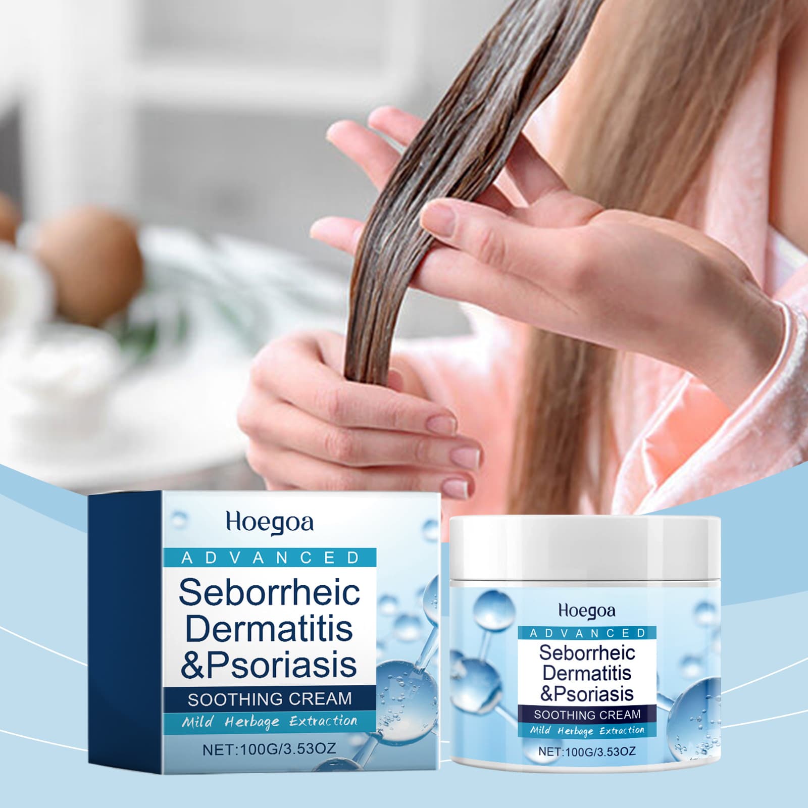 Hoegoa Scalp Cream - Gentle Nourishing, Cleansing, and Care Massage Scalp to Reduce Dandruff Treatment Balm