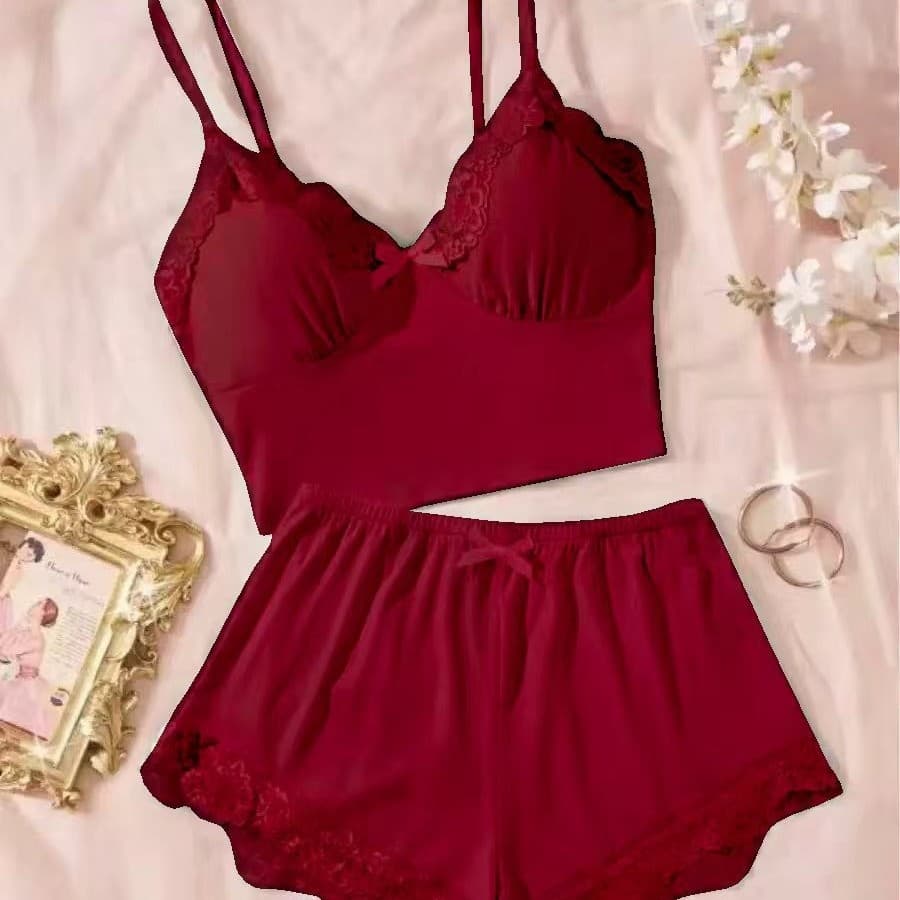 2026 Spring New High Elastic Polyester Camisole Dress Sweet Girl Style Solid Color Loungewear for Women