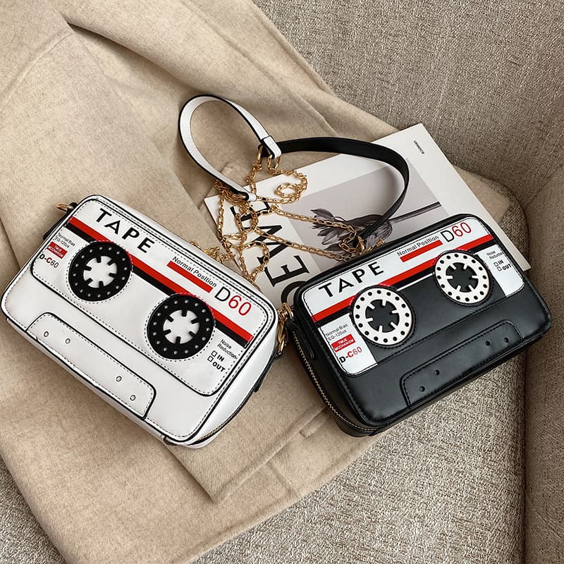 Trendy European And American Magnetic Tape PU Crossbody Bag Women's Chain Small Bag Versatile Soft Surface Medium Softness