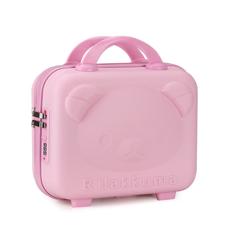 14-inch Bear Suitcase Cosmetic Case Kids Cartoon Trolley Case with Password Lock Gift Luggage