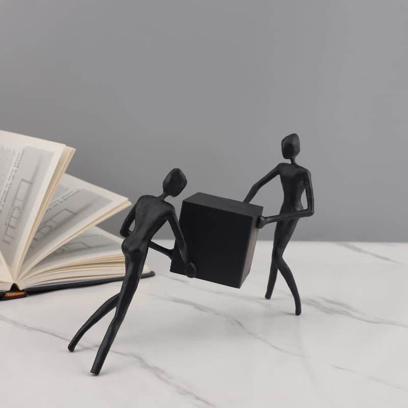 New Chinese Style Creative Metal Figure Model Room Wine Cabinet Bedroom Study Living Room Dining Room TV Cabinet Desktop Decoration