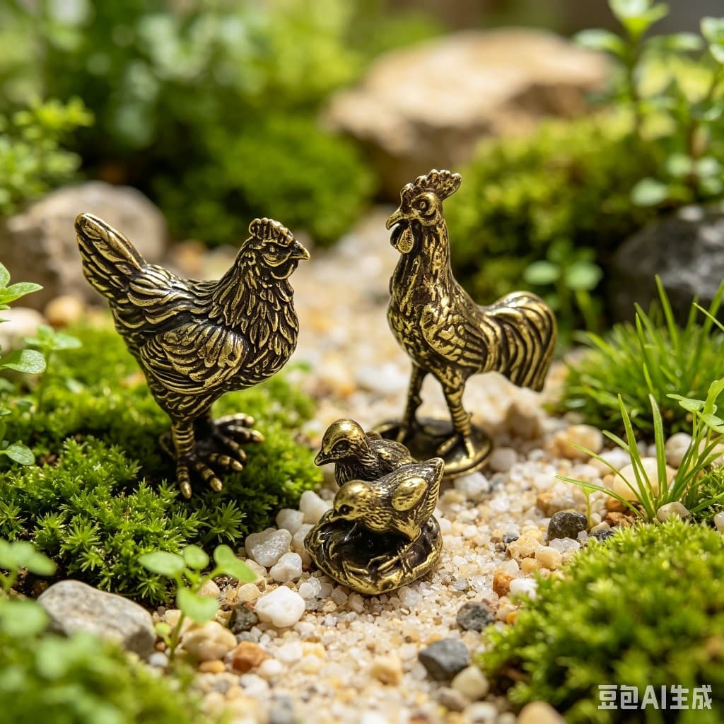 New Chinese Style Yuanbao Rooster Feng Shui Ornament Twelve Zodiac Bronze Craft Golden Rooster Home Decor Rooster Living Room Decoration
