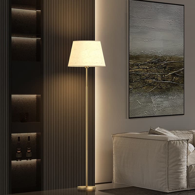 American-style all-copper floor lamp for modern living room, bedroom, hotel room, dining room, study, standing lamp