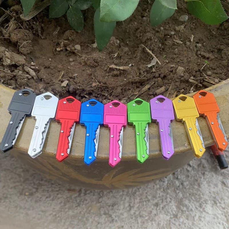 Aluminum Alloy Key Knife Folding Knife Mini Portable Folding Knife Outdoor Multi-functional Fruit Knife Stainless Steel Knife