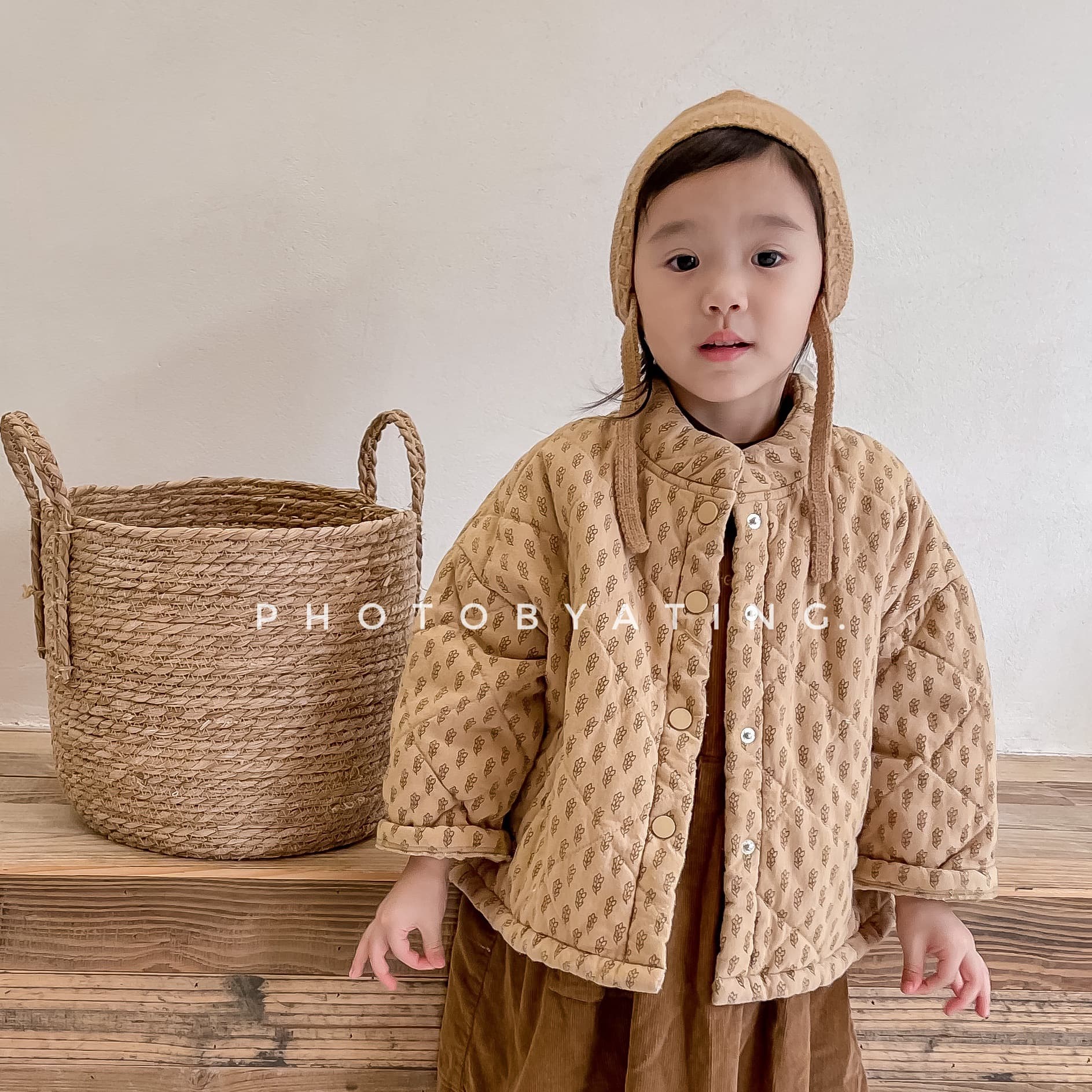 2026 Kids Autumn/Winter Korean Style Padded Thick Cotton Coat Girls Winter Outerwear Jacket 21872