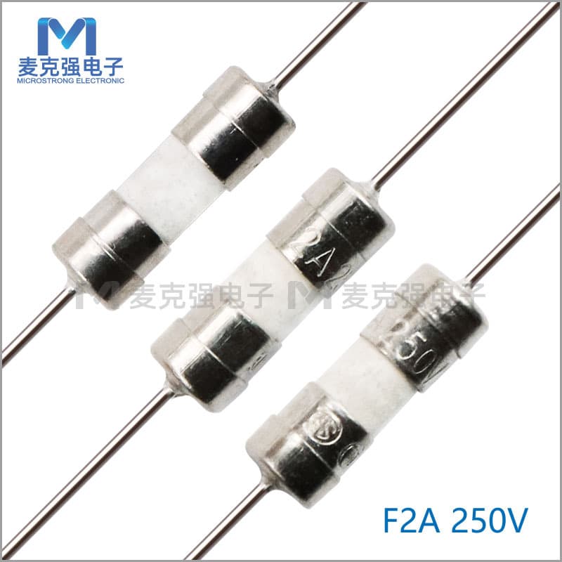 Ceramic Fuse 3.6*10mm Fast Blow F2A/250V Double Cap with Leads Ceramic Tube Current Fuse 3*10