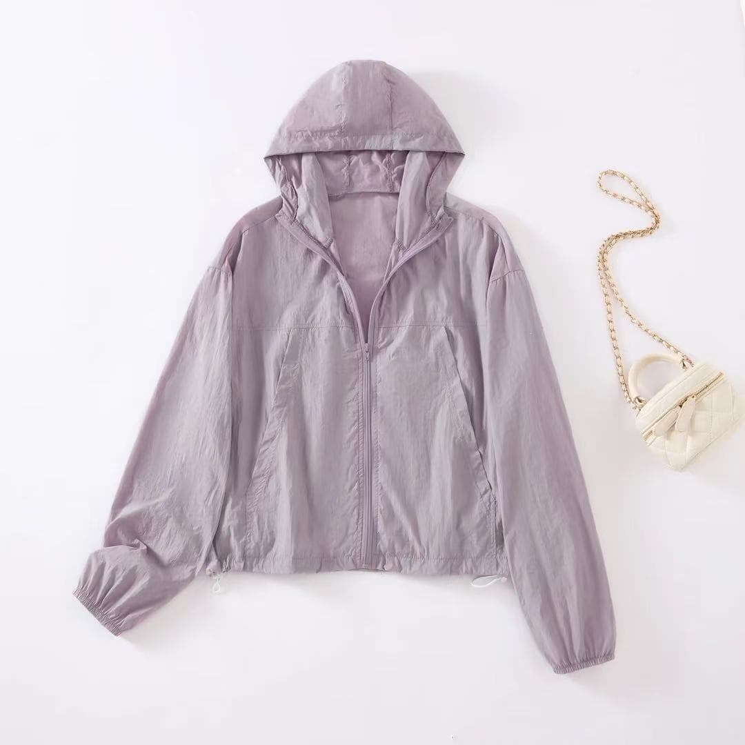 Summer Thin Sun Protection Jacket Women New 2026 UV-Protective Breathable Fashion Lightweight Short Style