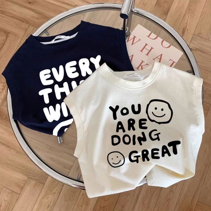 Summer children's T-shirt boys' sleeveless vest new style children's clothing all-match undershirt foreign style top trendy t0183A077