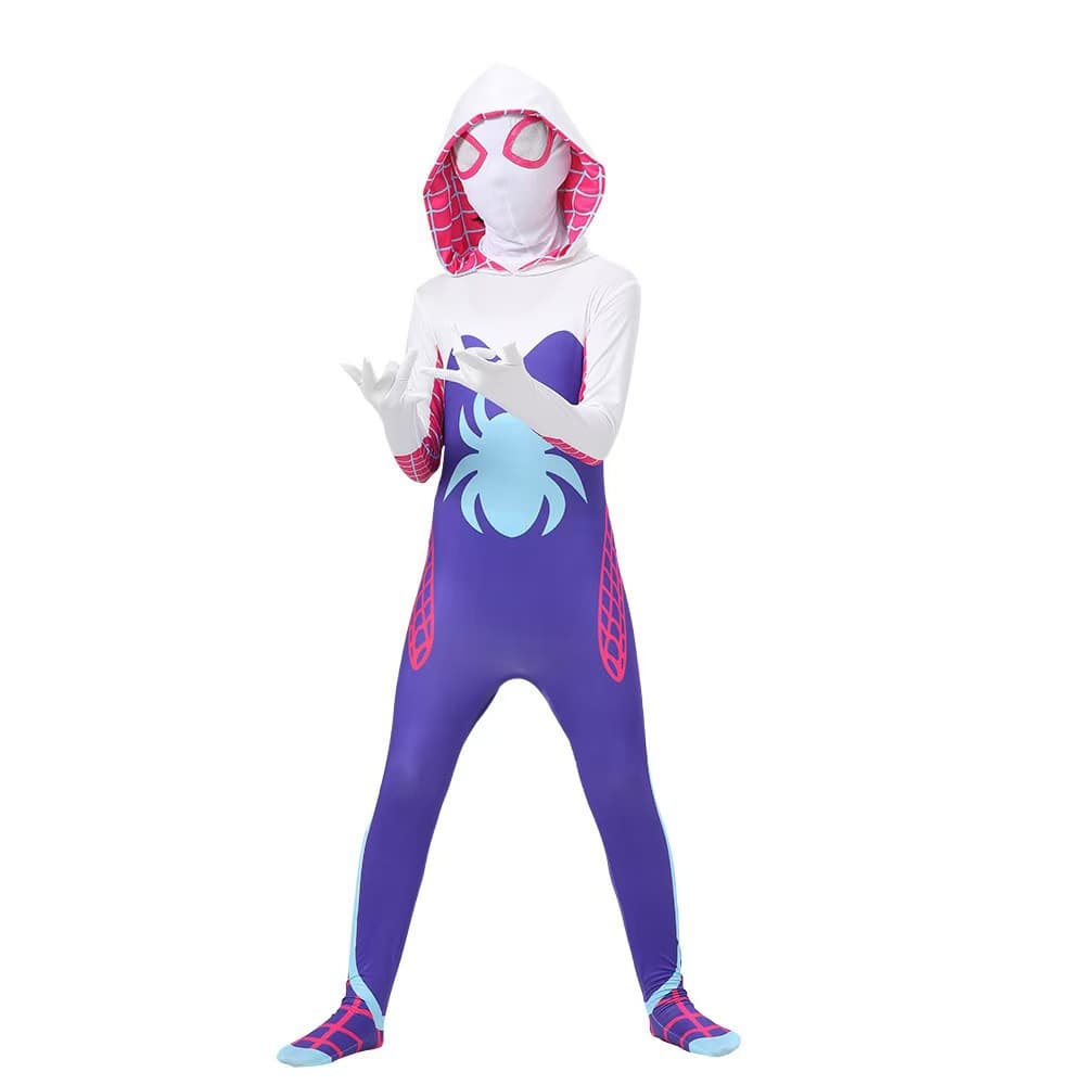 Spider-Man tights female Gwen Spider-Man jumpsuit children's adult suit headgear cosplay tights