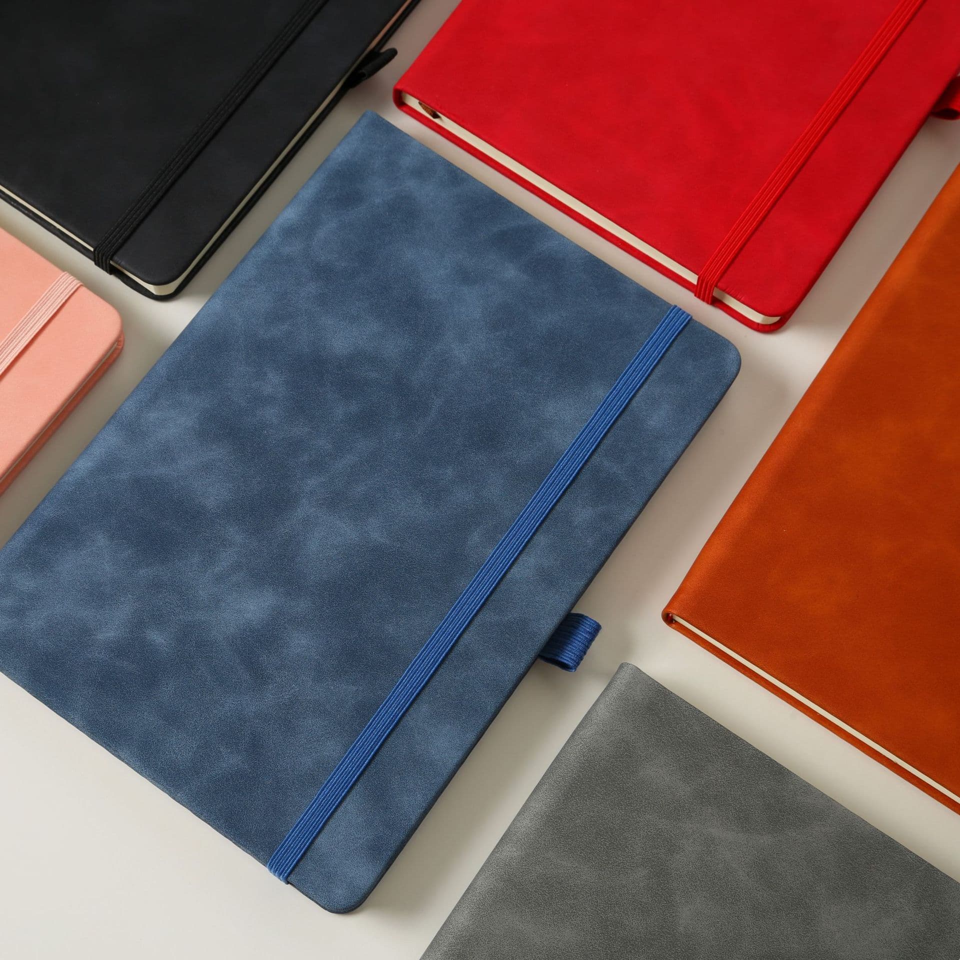 Customized a5 soft leather strap notebook student spot meeting notepad work simple national transcript book high appearance