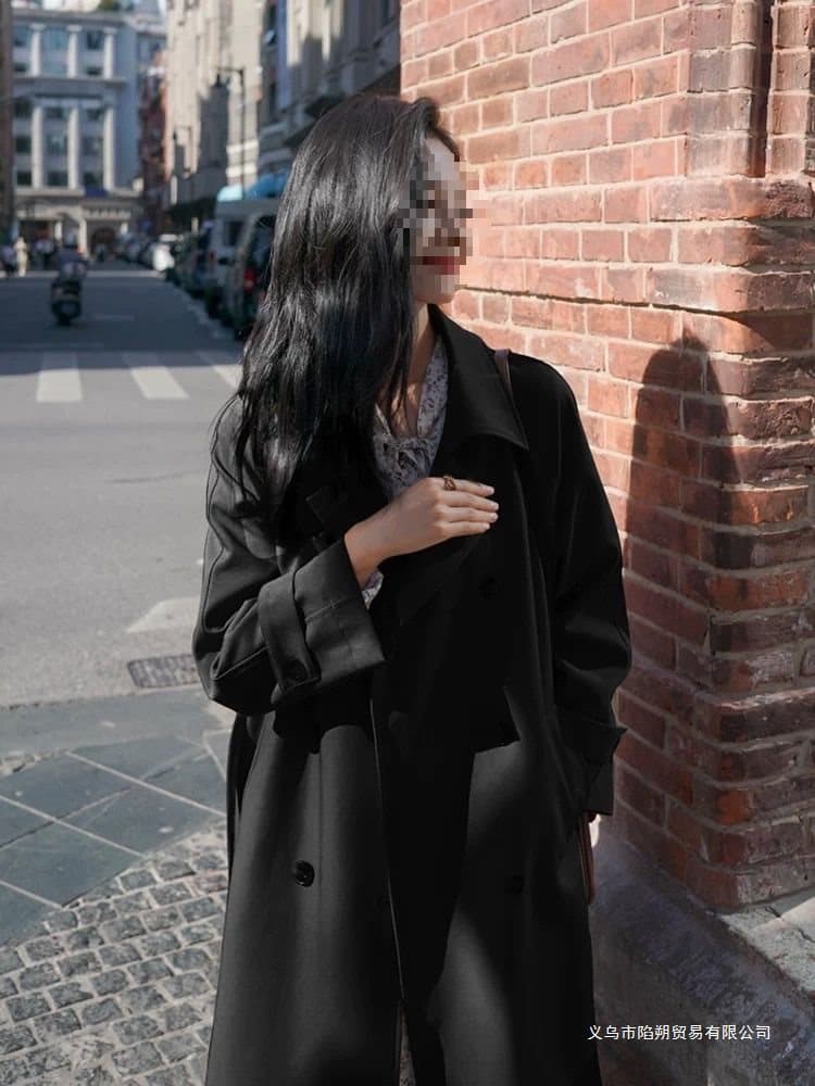 Trench Coat Women Mid-Long Petite 2024 Spring/Autumn New Elegant This Year Popular Knee-Length British Style Jacket