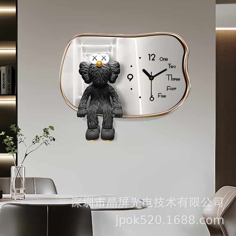 New Cross-Border No-Drill Wall Clock, Light Luxury Living Room Home Fashion Silent Hanging Modern Simple Atmosphere Clock