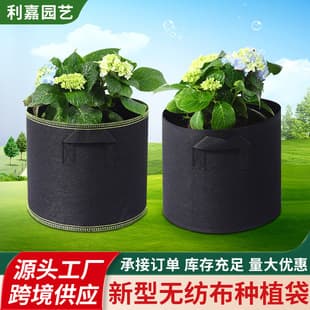 Cross-border Non-woven Fabric Planting Bag Taller Thickened Black Round Planting Bag Gallon Grow Bag Felt Tree Planting Bag