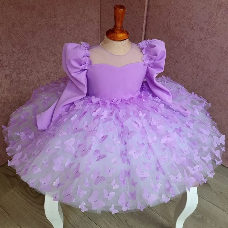 Girls Princess Dress Toddler Tutu Mesh Skirt Baby Birthday First Year Party Dress Amazon Dropshipping