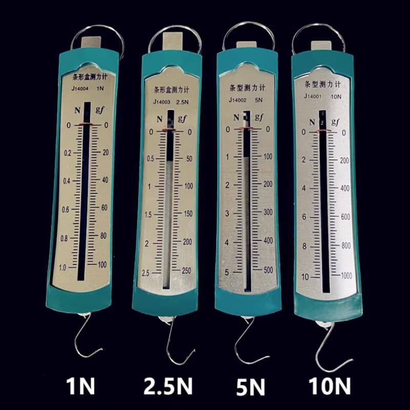 Bar box force gauge, spring force gauge, 1N/2.5N/5N/10N meter, physics and mechanics experimental teaching instrument