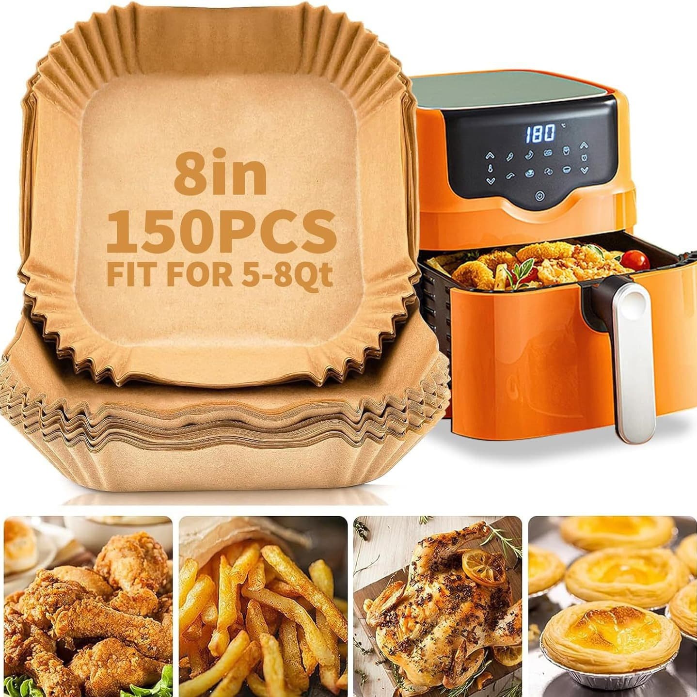 Air Fryer Liner Parchment Paper - Cross-Border Disposable Air Fryer Paper Mat, Special Baking Paper