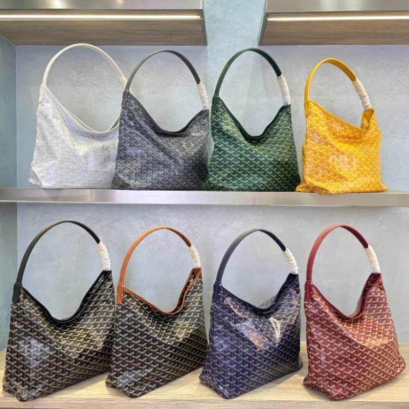 Goyard Hobo Underarm Bag Cotton Linen Zipper Dog Tooth Bag Tote Mother-Child Shopping Bag Commuter Tote Women's Bag