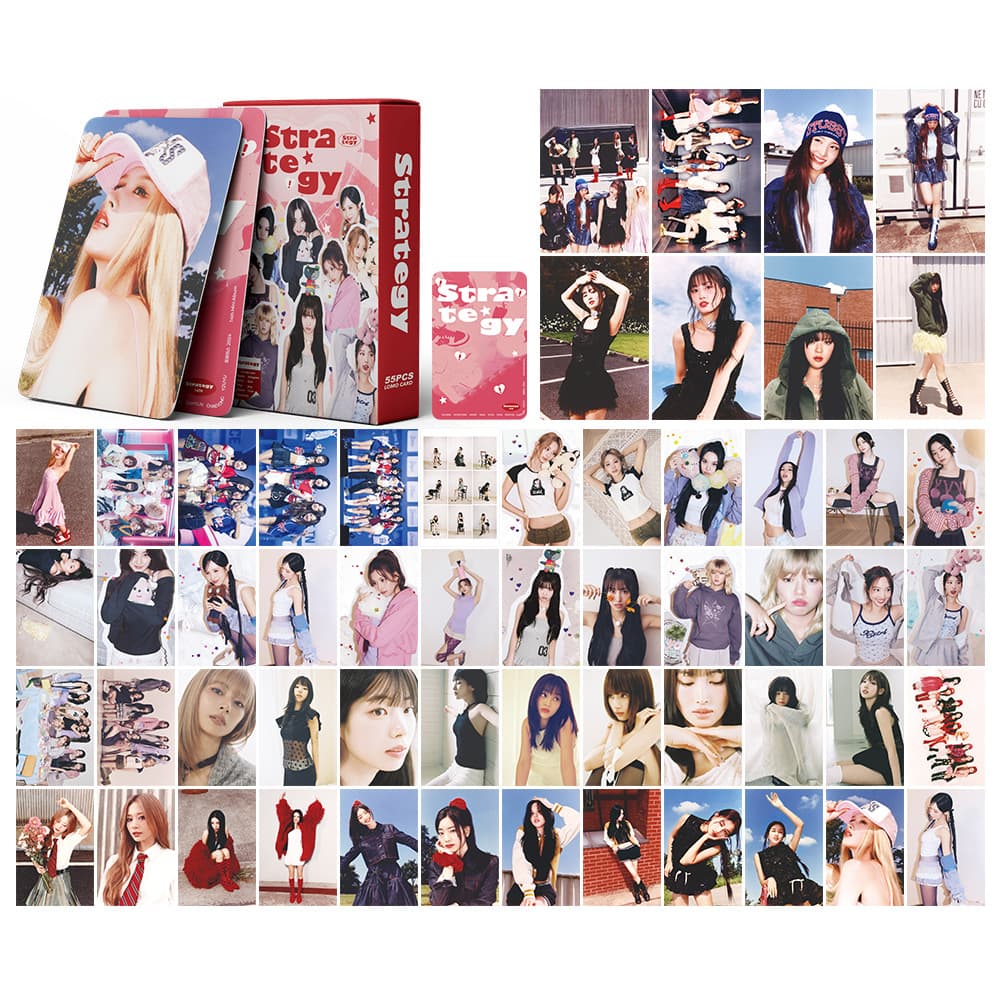 K-Pop Star 55-Piece Boxed Photo Cards Stray (G)I-DLE IVE ATEEZ Collectible LOMO Cards Cross-Border
