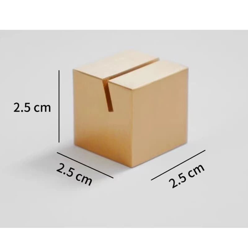 25mm Brass Card Stand Label Clip Price Holder Desktop Card Frame Memo and Message Tag Base