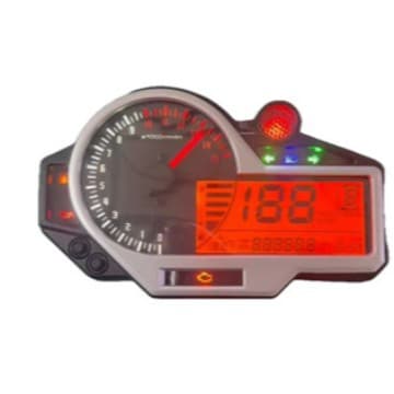 Motorcycle LCD Instrument Speedometer Tachometer N1-6 Gear Water Temperature Fuel Gauge Accessories Single Dashboard Odometer