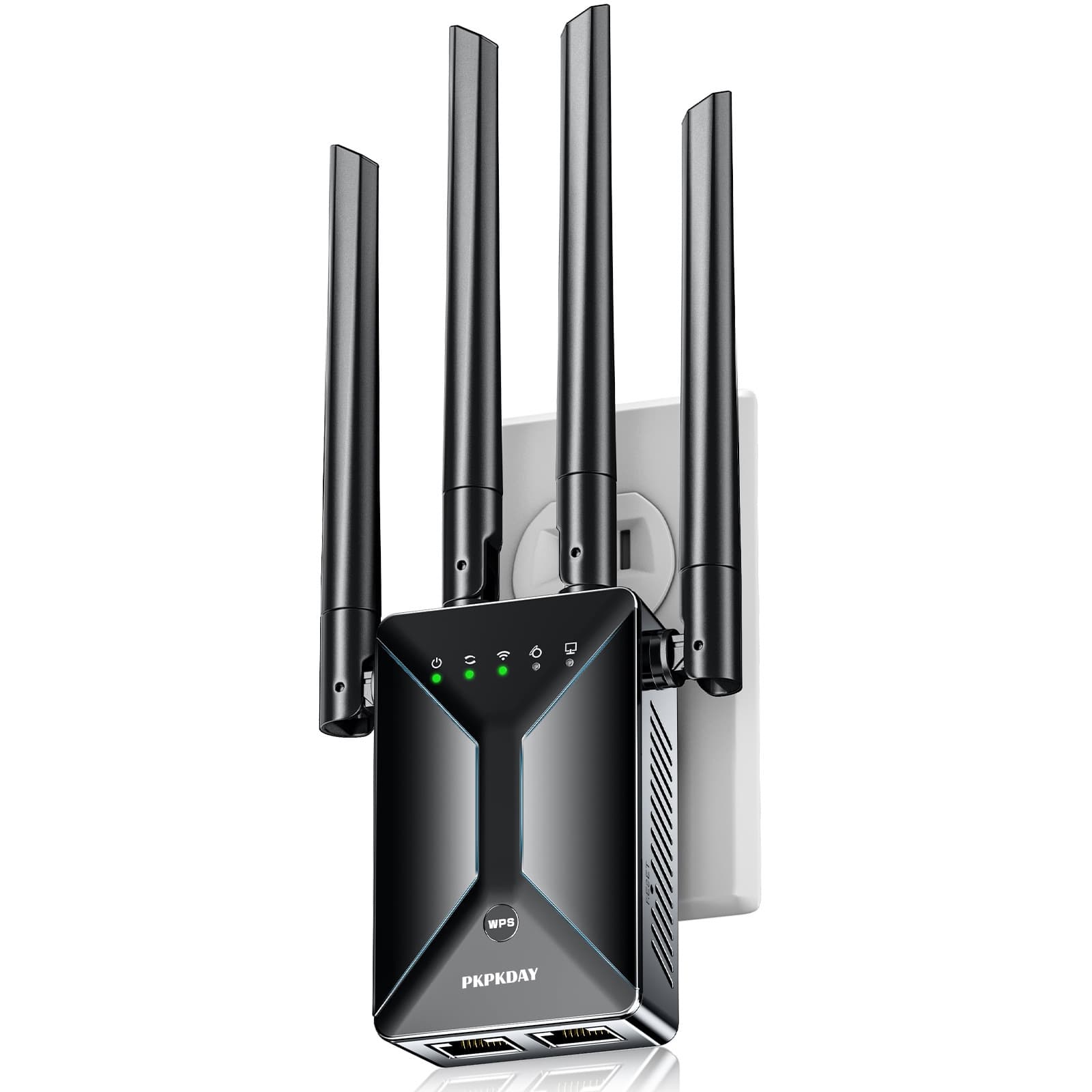 In-Stock 4 Antenna Router WiFi Signal Amplifier Repeater Wall-Penetrating Home/Commercial Wireless 300M Network