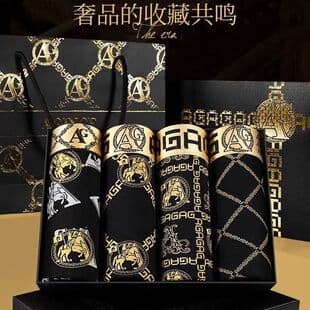 Plus Size Trendy Luxury Black Gold Men's Underwear Breathable Sports Four-Corner Shorts Men's Boxer Briefs Wholesale