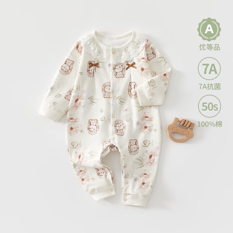 Anyang children's clothing, pure cotton, Class A, baby bodysuit, 7A antibacterial, autumn and winter style baby bodysuit/romping suit