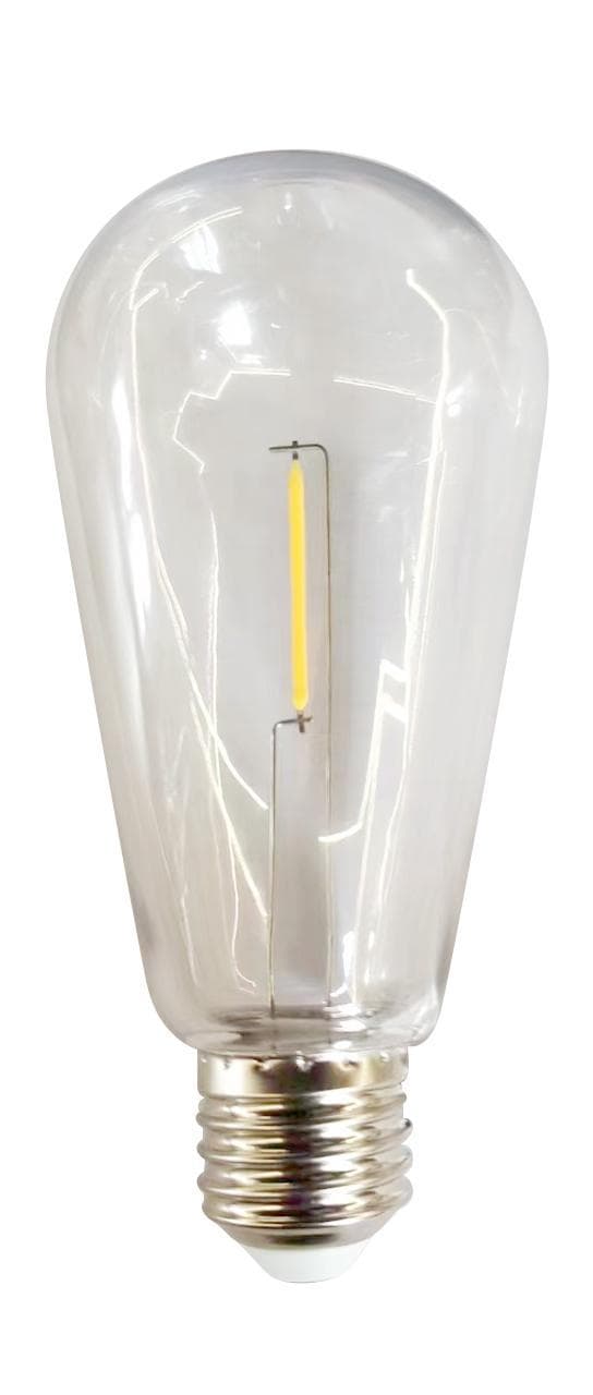 Manufacturer direct supply ST64 clear LED bulbs for indoor/outdoor light strings, warm white E26 screw base outdoor bulb strings.