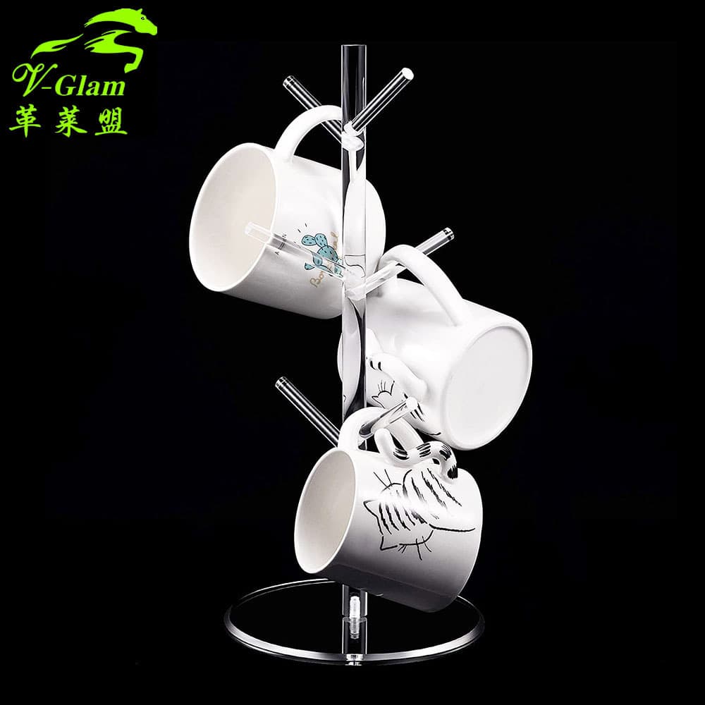Acrylic Coffee Cup Tree Holder Tree Cup Holder Plexiglass Storage Organizer Cup Holder Removable Acrylic Cup Holder