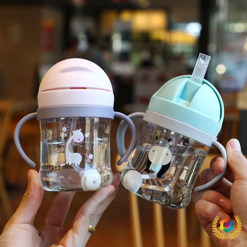 ✅✅ Children's Drinking Cup Baby Gravity Ball Straw Cup Anti-choking Infant Handle Water Bottle Drop-resistant Hydration Flask with Sippy