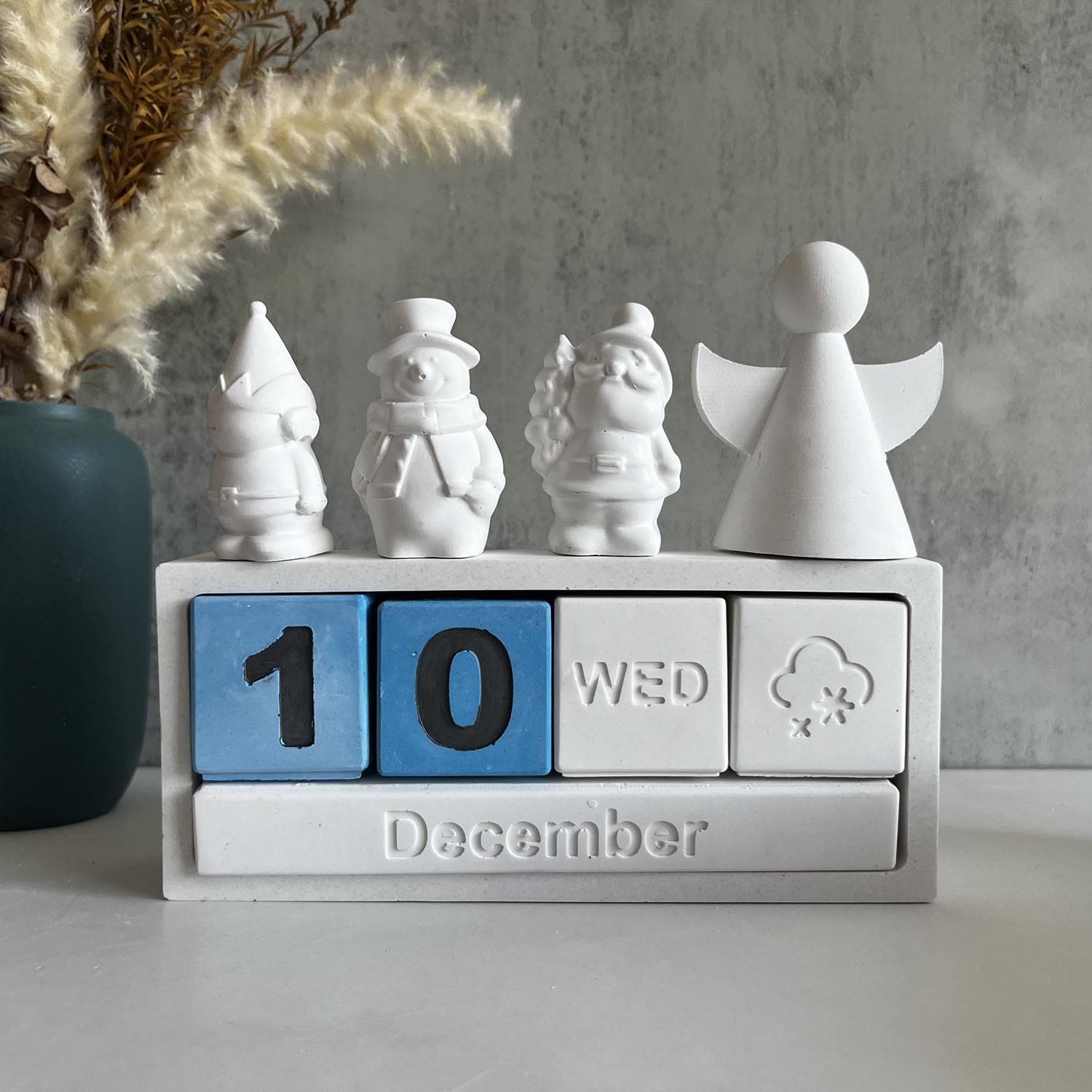 Calendar Silicone Mold Cycle Month Weather Furniture Decoration Mold Plaster Resin Mold Cross-Border Hot Seller