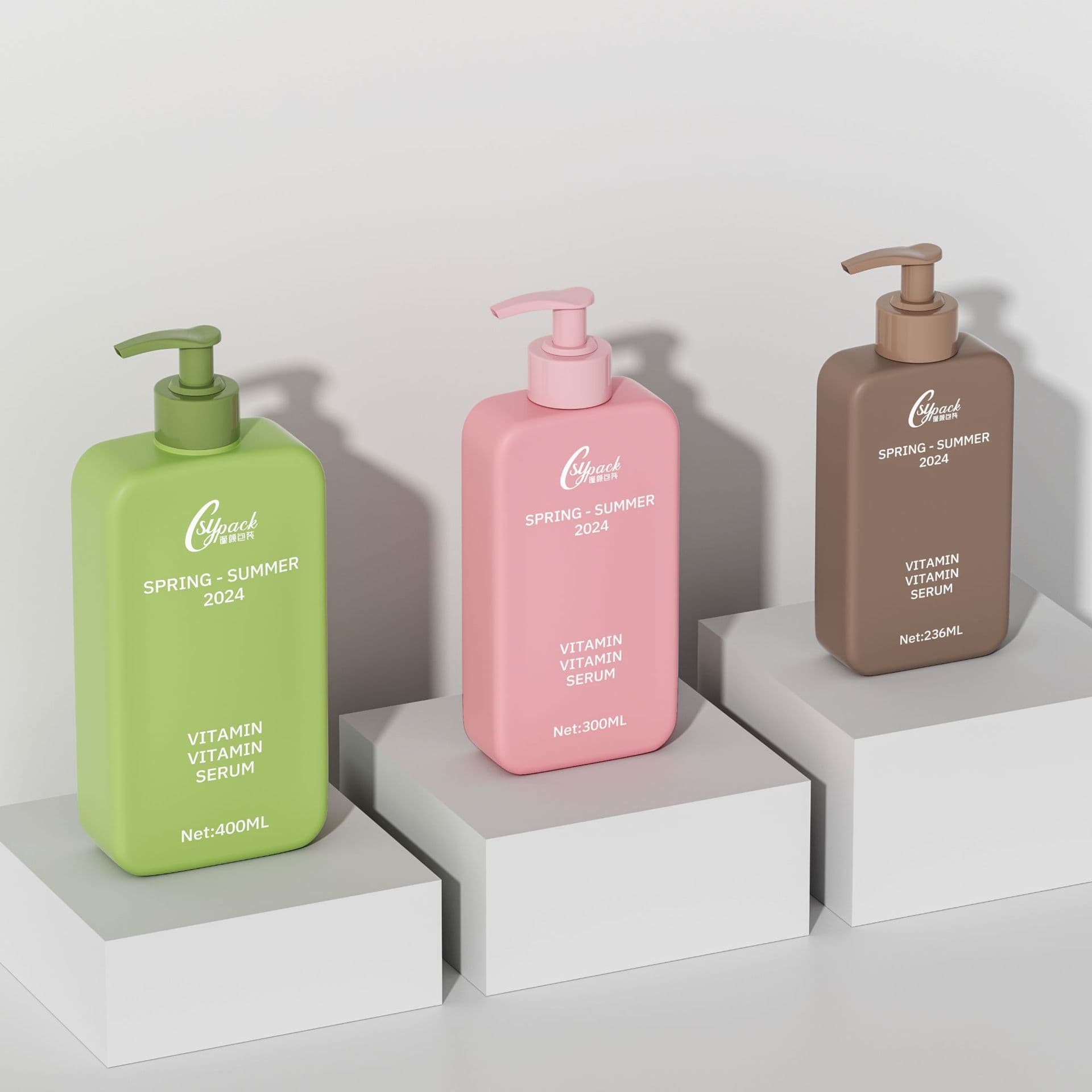 New push-type wash bottle, multi-capacity, travel-packed, facial cleanser, hand soap, shower gel packaging bottle