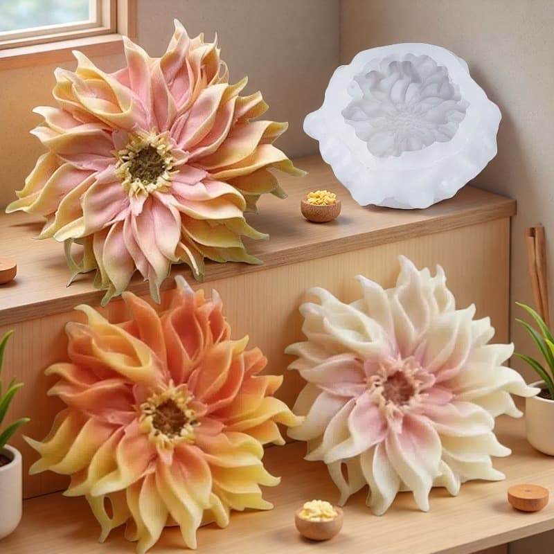 Xingyao Simulated Feran Flower Scented Candle Silicone Mold Handmade Soap Gypsum Candle Fondant Baking Mold Wholesale