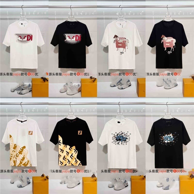 Cross-Border. Correct Version. High-End Version of F Brand 26S New Pure Cotton Premium Series Short-Sleeve T-Shirt, Unisex