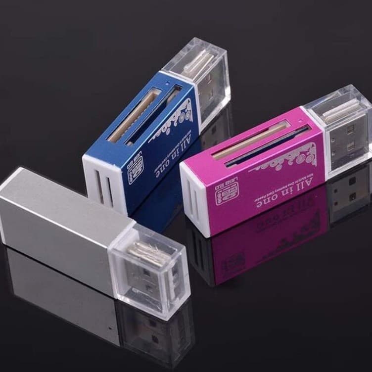 4-in-1 Aluminum Metal Card Reader USB 2.0 3-in-1 Card Reader 4-in-1 Card Reader TF Card Reader