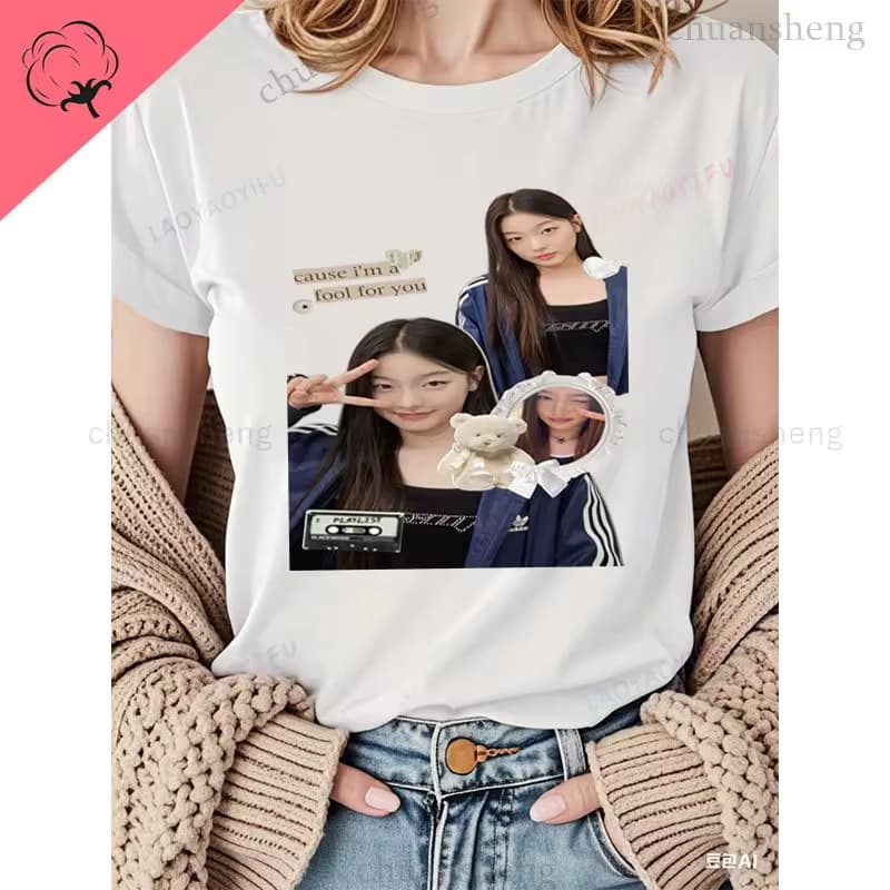 KATSEYE T-shirt Fashionable Printed T-shirt Summer Graphic T-shirt Loose Comfort Clothing Suitable for Men and Women