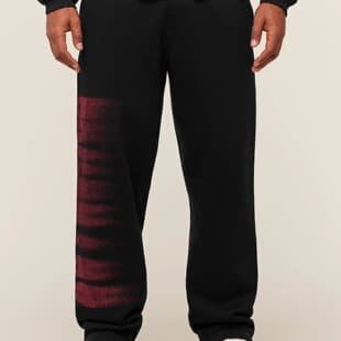 GYMSHARK New American Style Sweatpants Fitness Bodybuilding Running Training Pants Cotton Terry Print Wide Leg Men's Long Pants