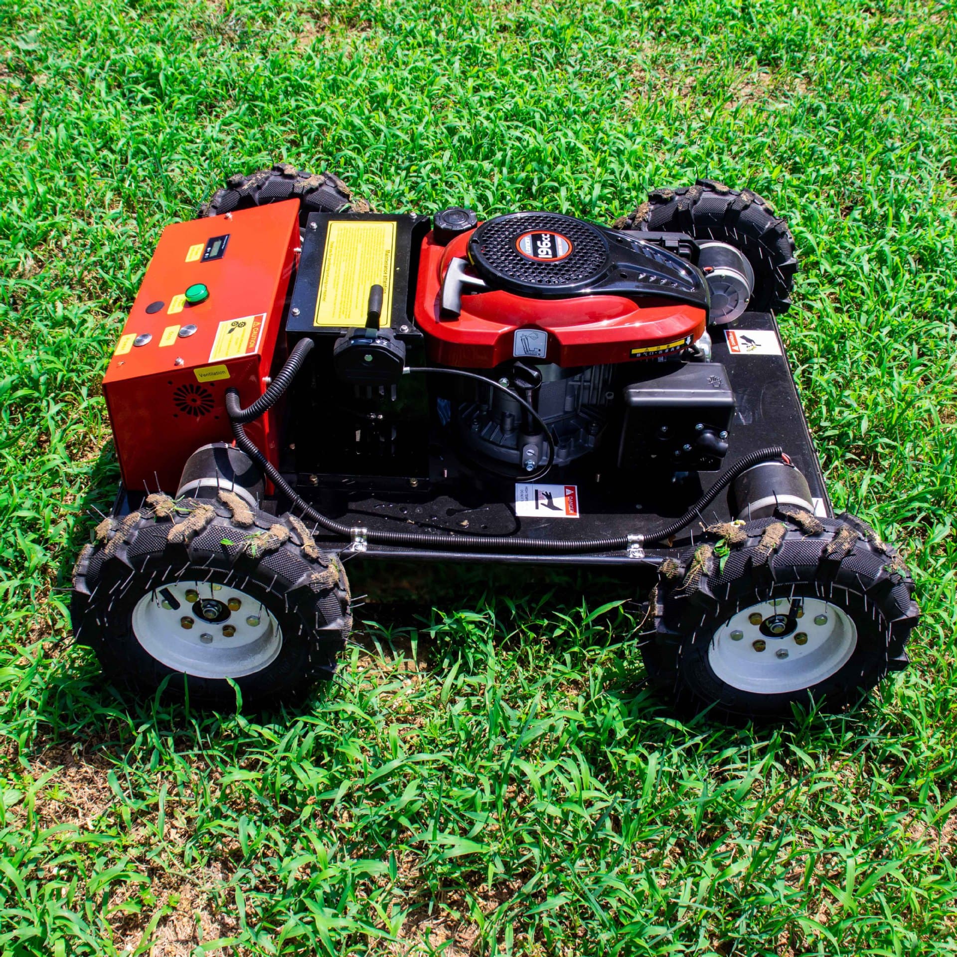 Gasoline Lawn Mower for Export to Russia HT500D Wheeled Agricultural Grass Cutter Remote Control Lawn Mower Manufacturer