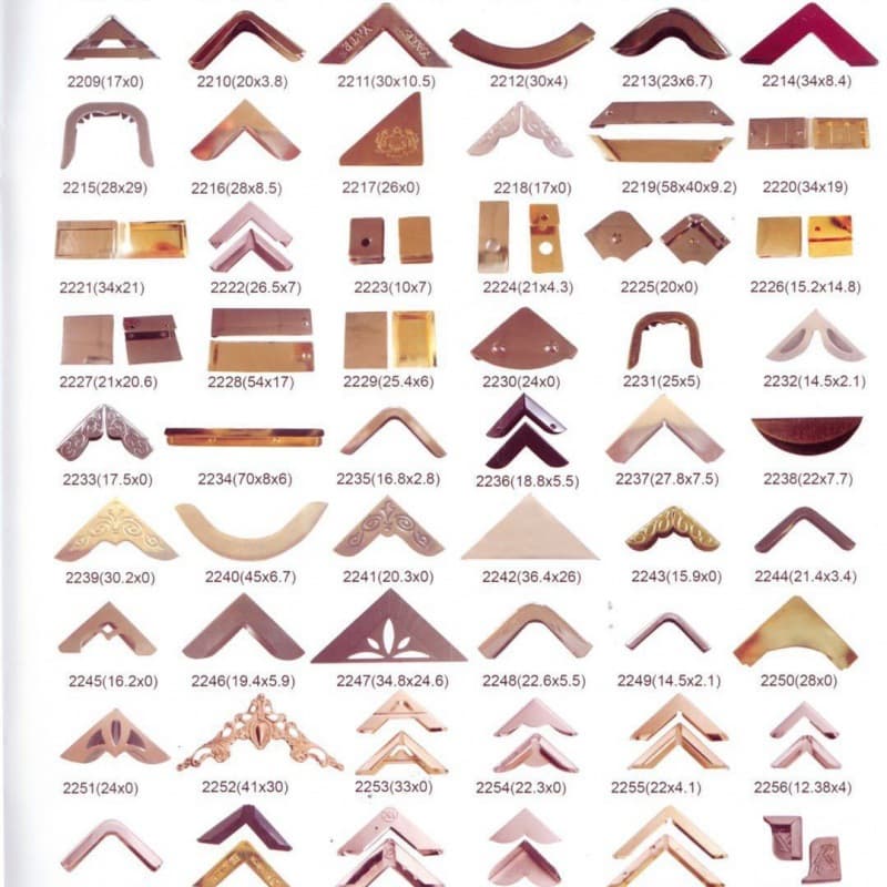 DIY Materials and Accessories for Handmade Notebooks, Recipe Books, Photo Albums, Kraft Paper Covers, Vintage Copper Simple Metal Corners Wholesale
