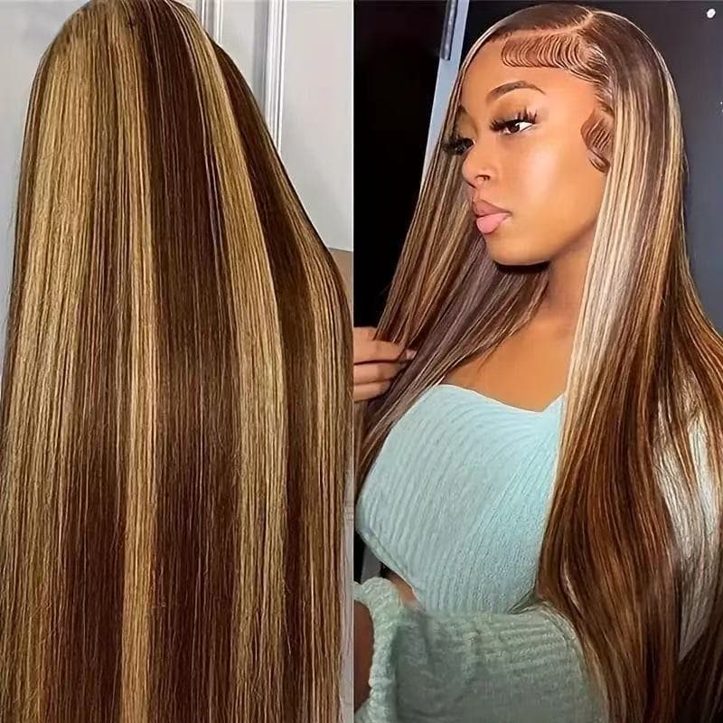Piano Color Straight Hair High-Shine Straight Hair 100% Human Hair