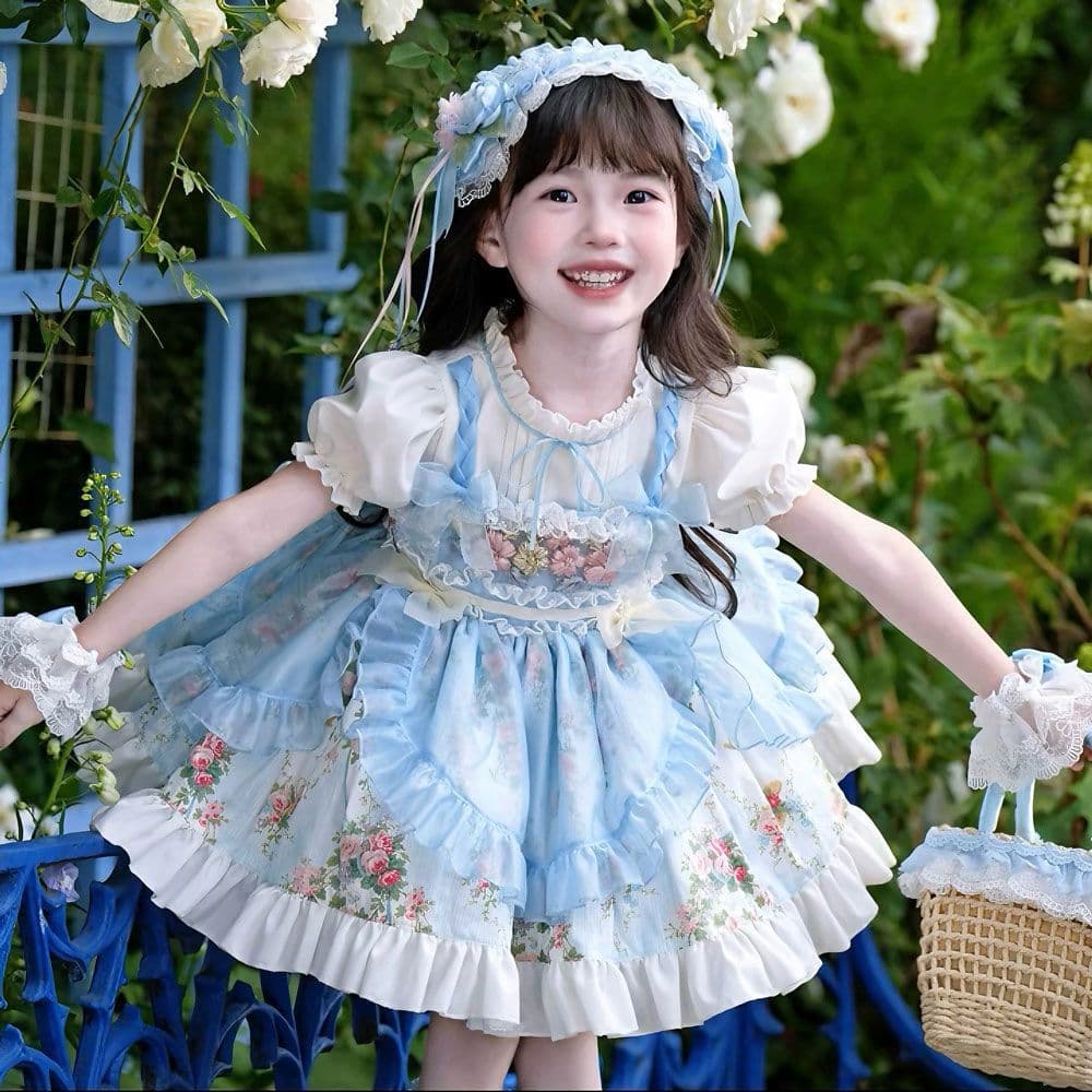 Girls' Lolita Summer 2026 Dress Princess Children's Vintage Style New Fashionable Birthday Dress Fresh and Stylish