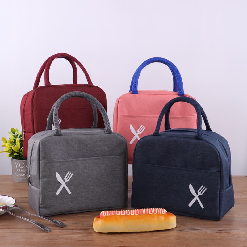 Large capacity lunch bag college student lunch bag lunch bag handbag storage aluminum foil thermal insulation lunch box bag