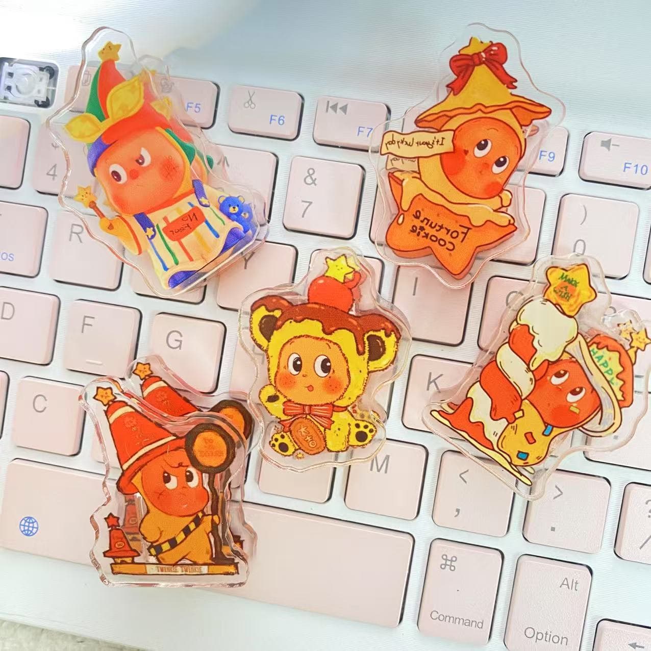 Star People Pp Note Clip Ins High-Value Cute Student Storage Test Paper Acrylic Double-Sided Clip Swallowtail Clip
