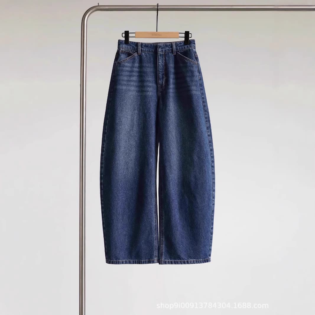 Relaxed Fit 100% Cotton Curved Loose Jeans Imported from Turkey